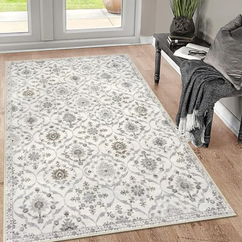 Vista 82 de KILOCOCO Alfombra marroquí pequeña, de 2 x 3 pies, color negro/dorado, súper suave, lavable, para interiores, vintage, lavable, antideslizante