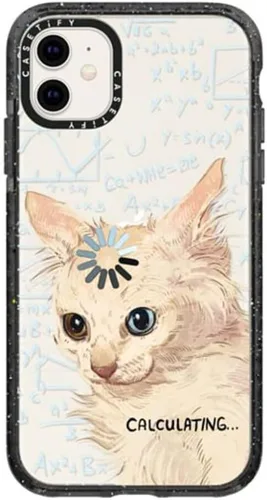 Vista 137 de Funda Impact de CASETiFY para iPhone 11 - Tiempo A Solas de Esther Kim - Negro Claro