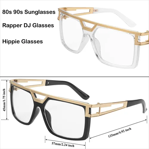 Vista 2 de Kit de disfraz de hip hop para mujer de los años 8090, gafas de sol para rapero DJ para niñas