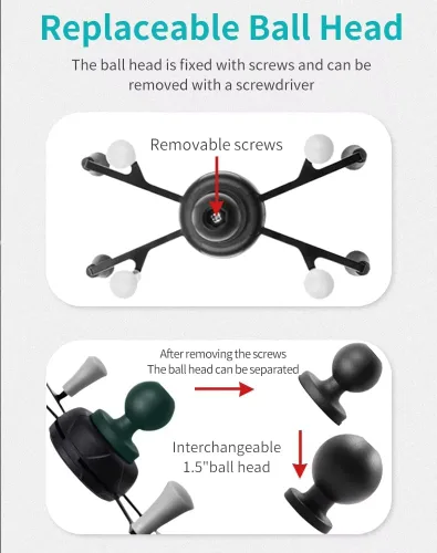 Vista 9 de Strg - Soporte para tablet con bola de tamaño B de 1 pulgada, soporte para tabletas de 6 pulgadas, compatible con soporte RAM de 1 pulgada