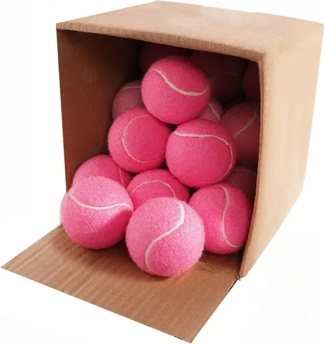 Vista 8 de GKK Paquete de 27 pelotas de tenis, pelota de tenis de entrenamiento sin presión, pelotas de tenis a granel para jóvenes, principiantes, mascotas