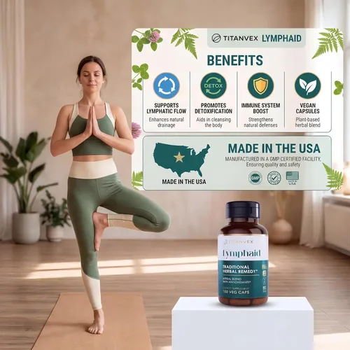 Vista 8 de Suplementos de drenaje linfático, 100 cápsulas veganas, suplementos de apoyo linfático a base de hierbas con equinácea y diente de león para alivio