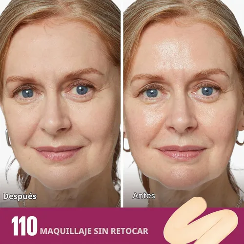 Vista 2 de Maybelline Instant Age Rewind Eraser Foundation con SPF 20 y provitamina B5 hidratante, 110, 1 unidad