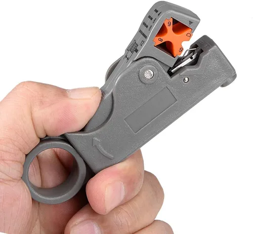 Vista 3 de uxcell Herramienta de corte de pelacables coaxiales rotativos para RG58 RG59/62 RG6 Pelacables 2 unids
