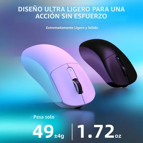 Vista 3 de ATTACK SHARK X3 - Mouse inalámbrico para juegos, mouse ergonómico de computadora de 1.49 onzas, triple modo PAW3395 sensor óptico de 26 K DPI