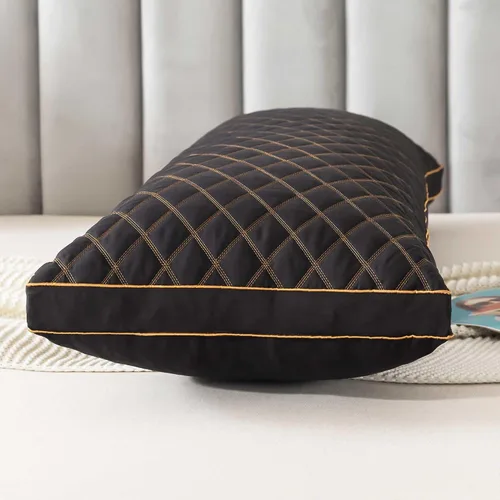 Vista 2 de WhatsBedding Almohada corporal de espuma viscoelástica con funda, almohada Almohada negra+funda de almohada gris