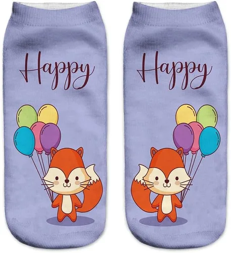 Vista 6 de Benefeet Sox Calcetines de tobillo divertidos y locos para mujeres y niñas, divertidos y novedosos estampados en 3D, calcetines de regalo de Navidad