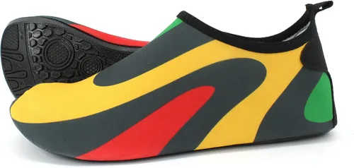Vista 3 de Zapatos de agua para mujeres y hombres de secado rápido, zapatos de playa para surf al aire libre, yoga, ejercicio, bandera de Jamaica, Caribe