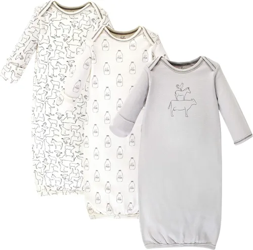 Vista 5 de Touched by Nature - Camisones unisex de algodón orgánico para bebé