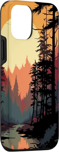 Vista 3 de Funda para iPhone 14 Forest And Nature Pine Tree Sun para mujeres y hombres
