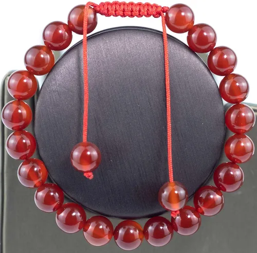 Vista 2 de DAZCOLO Pulsera de gemas hecha a mano con piedras preciosas de macramé ajustable de 0.315 in, cuentas redondas, cristales de cuarzo