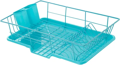 Vista 21 de Sweet Home Collection - Juego de escurridor de platos de 3 piezas que ahorra espacio: Organizador de cocina eficiente para secado rápido y Beige