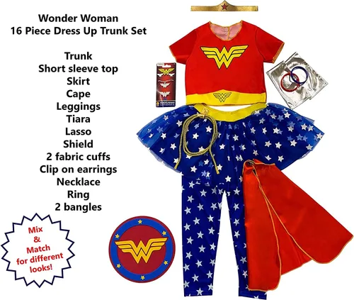 Vista 4 de Rubies DC Comics: Wonder Woman - Traje de baño para niños, talla S de niña