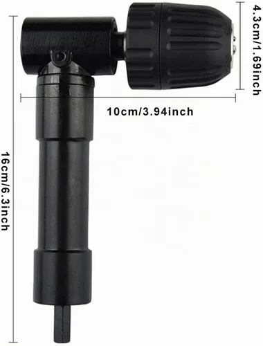 Vista 2 de Accesorio de taladro de ángulo recto, adaptador de taladro de 90 grados