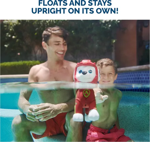 Vista 3 de SwimWays Figuras flotantes de la Patrulla Canina y Marshall, accesorios de piscina y juguetes de piscina para niños, juguetes de la Patrulla Canina
