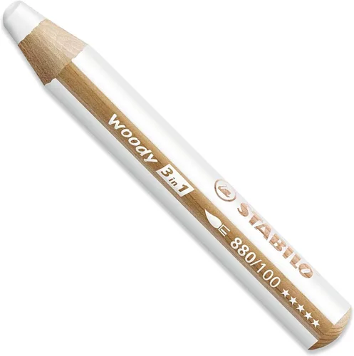Vista 3 de STABILO Multi-talented Pencil woody 3 en 1 - Paquete de 2 lápices - Blanco y negro