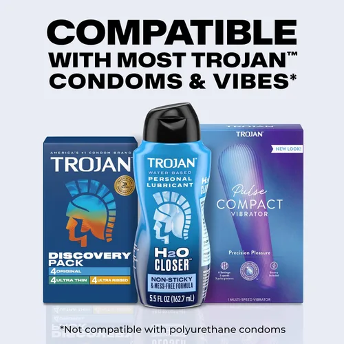 Vista 9 de TROJAN Lubricantes H2O Closer Lubricante a base de agua, lubricante Sin fragancia ni tinte para pieles sensibles, vitamina E, lubricante a base