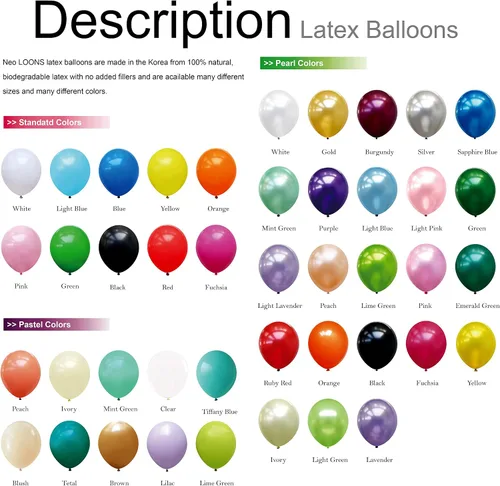 Vista 4 de Neo LOONS® 100 globos de látex de 5 pulgadas, color rubor pastel, ideales para niños, cumpleaños de adultos, bodas, recepciones, baby showers