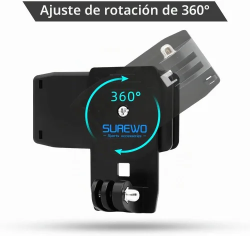 Vista 2 de Soporte de correa de mochila con clip rápido compatible con Gopro Hero 11/10/9/8/7/6 (2018)/5 Negro, DJI Osmo Action y más Conjunto 1