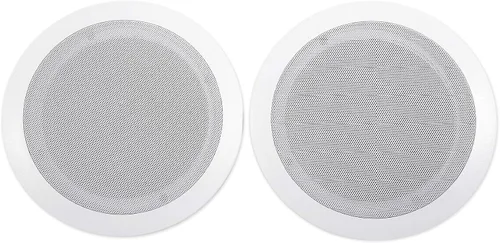 Vista 6 de Rockville Paquete RCS180-6: Amplificador de sistema de audio doméstico de 180 vatios 6 zonas 70V, (4) pares CC65T 6.5 "altavoces de techo blancos