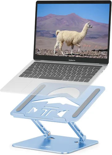 Vista 9 de Soporte para computadora portátil en forma de Z para escritorio Diamante azul
