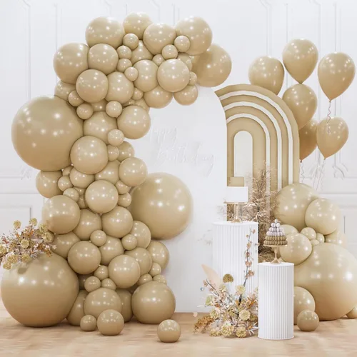 Vista 115 de PartyWoo Globos color nude, 50 globos bohemios de color albaricoque de 5 pulgadas, globos beige para guirnalda de globos o arco de globos como