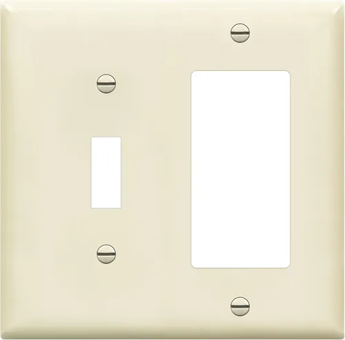 Vista 44 de ENERLITES - Placa de pared combinada para interruptor de palanca y enchufe decorativo, cubierta de acero inoxidable 201, resistente a la corrosión
