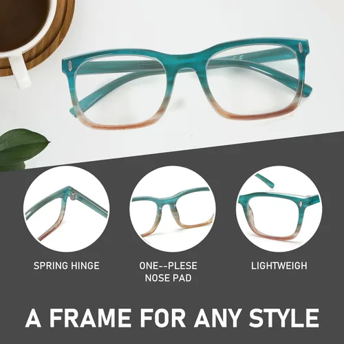Vista 4 de Paquete de 3 lentes de lectura para mujer, estilo moderno, lectores de computadora +1.0