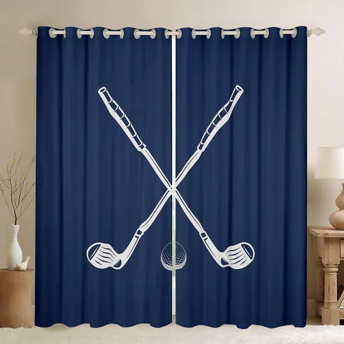 Vista 33 de Erosebridal Hockey Blackout Curtains for Boys,Blue and Black Sports Curtains & Drapes for Kids Teen,Ball Games Gamer Bedroom Decor,Ice Hockey Field