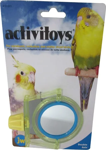 Vista 2 de JW Pet Company Activitoy - Juguete para pájaros pequeños de doble eje, los colores varían