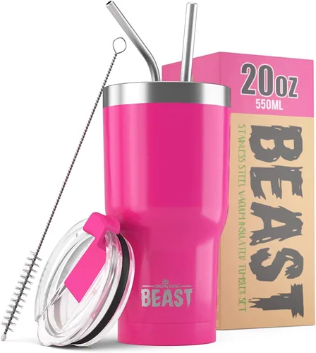 Vista 10 de Beast Vaso de 10 oz de Acero Inoxidable con Aislamiento al Vacío para Café y Hielo de Doble Pared Termo de Viaje (Blanco Ártico)