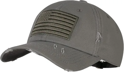 Vista 26 de IIN Gorra de béisbol con bandera estadounidense para hombres y mujeres, de perfil bajo, militar, militar, militar, para papá