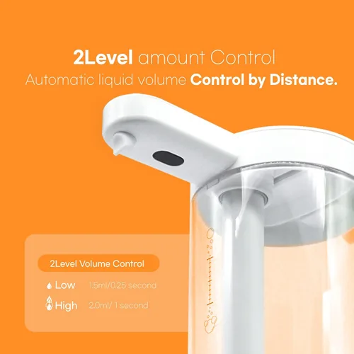 Vista 6 de Práctico dispensador automático de bomba de jabón líquido con sensor recargable sin contacto de 17 onzas, ajustado por la distancia del sensor