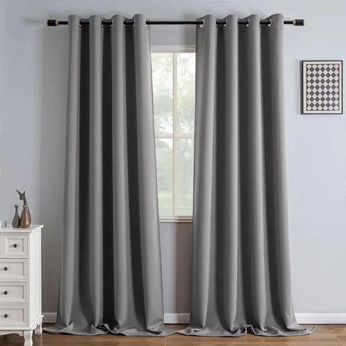 Vista 38 de IGEMAEVE Cortinas opacas de tamaño personalizado para dormitorio, 100 % opacas, 1 panel, aislamiento térmico, cortinas de oscurecimiento