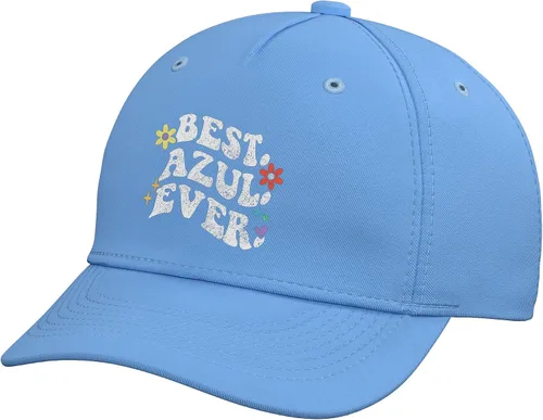 Vista 7 de Retro Groovy Best Azul Ever First Name Mother's Day Girl Adjustable Baseball Hat