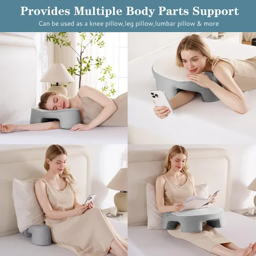 Vista 12 de EUHAMS - Almohada para durmientes laterales - Almohada ergonómica de espuma viscoelástica para el hombro con agujeros para los brazos para aliviar