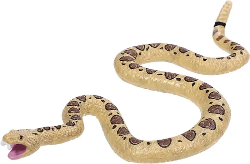 Vista 9 de Ipetboom Juguete de serpiente de cascabel de goma, serpiente espeluznante, 1 pieza de simulación de serpiente de Halloween, serpiente falsa, juguete