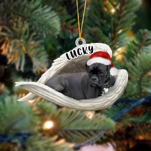 Vista 55 de Ángel durmiente de Afghan Hound para Navidad, adorno personalizado con el nombre del perro, adorno de Navidad personalizado para amantes de perros