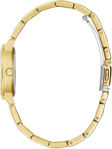 Vista 4 de GUESS US - Reloj analógico dorado y negro para mujer