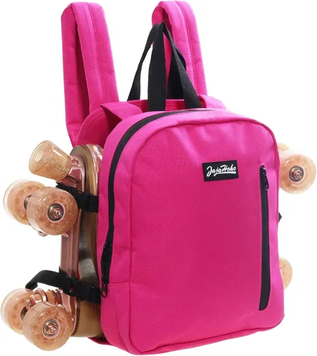 Vista 10 de JajaHoho Bolsas para patines de ruedas para mujeres y hombres, mochila multifuncional deportiva para patines de ruedas, patines de hielo, patines