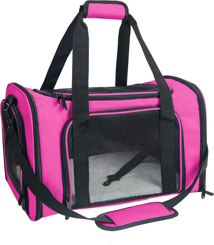 Vista 12 de Transportador de lados suaves para perros y gatos pequeños y medianos, aprobado por la aerolínea TSA, plegable, para mascotas, color negro