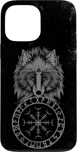 Vista 24 de Viking Aegishjalmur Runes Fenrir Odin Helm of Awe Phone Case for iPhone 17