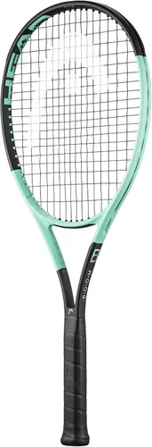 Vista 2 de Head Boom Team - Raqueta de tenis encordada con Velocity MLT 0.56 oz, color negro a 55 libras de tensión Strung Mid Tension with Velocity 16G