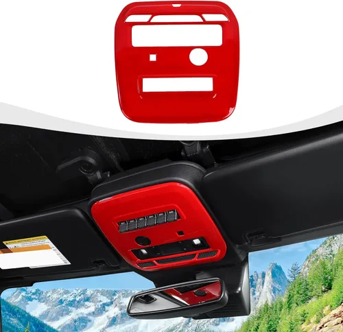 Vista 5 de RAZPOY Cubierta para panel de luz de lectura frontal Bronco compatible con Ford Bronco 2021-2025, accesorios interiores negros de 2 puertas y 4