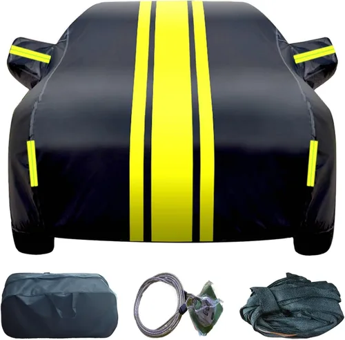 Vista 8 de Funda impermeable para automóvil Opel Monterey Monza Movano, tela Oxford gruesa, antiarañazos, excrementos de pájaros, hojas caídas, polvo, fundas