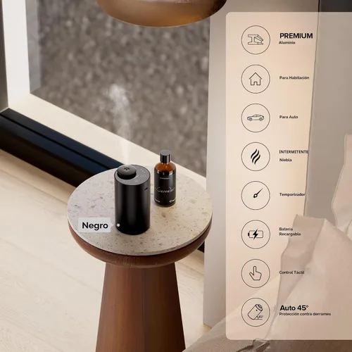 Vista 2 de Airversa - Difusor de aceites esenciales sin agua para aromaterapia en el hogar con 3 configuraciones de temporizador de cuenta regresiva o apagado