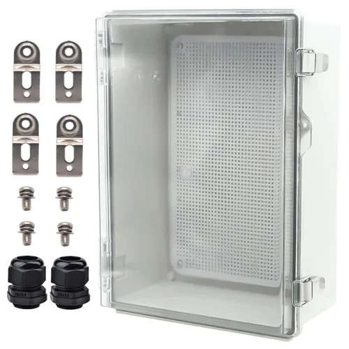 Vista 37 de Caja Eléctrica Impermeable para Exteriores Caja de Conexiones Resistente a la Intemperie IP67 Carcasa de Plástico ABS Caja de Proyecto para Gris