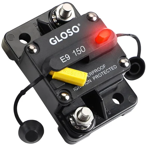Vista 7 de GLOSO E97L Indicador LED T1 Interruptor de reinicio automático para disyuntor de circuito de Hi-Amp de camión RV marino (60A)