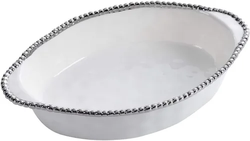Vista 11 de Pampa Bay Plato para hornear pan de titanio de 10"x5" (Mapa, Salerno dorado)