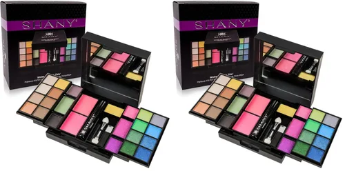Vista 10 de Shany Classy & Sassy All-in-One Kit con Espejo, Aplicadores de Maquillaje, 24 sombras, 18 brillos labiales, 2 rubores y 1 base